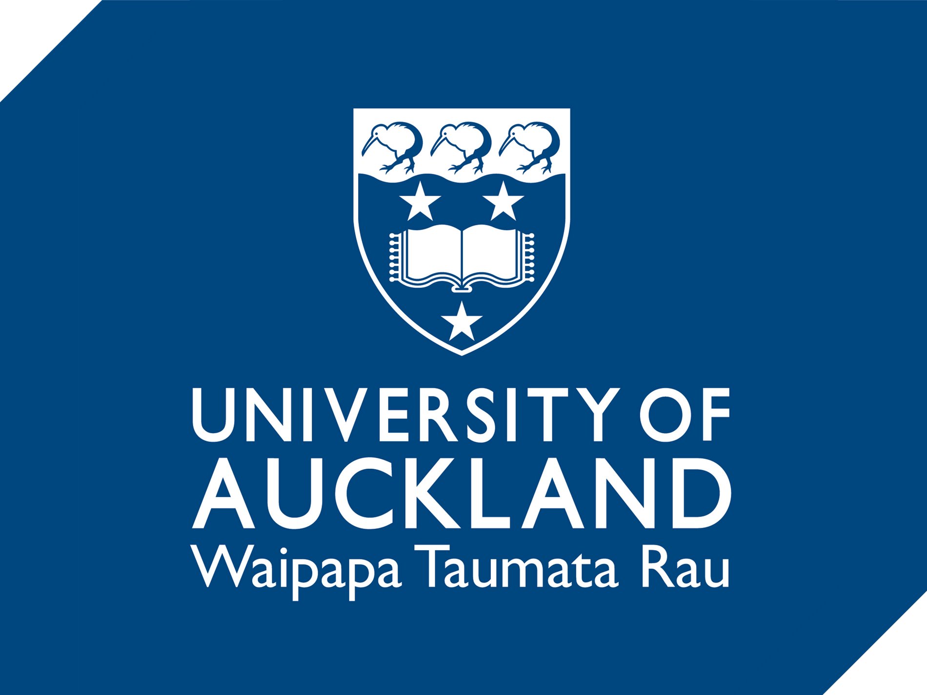 University of auckland logo on a blue background