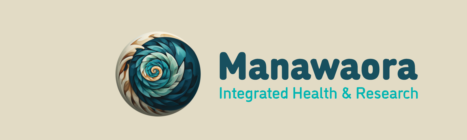 A logo for manawaora integrated health and research
