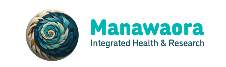 A logo for manawaora integrated health and research