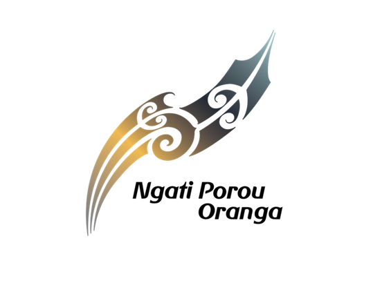 A black and white logo that says te runanganui o ngati porou