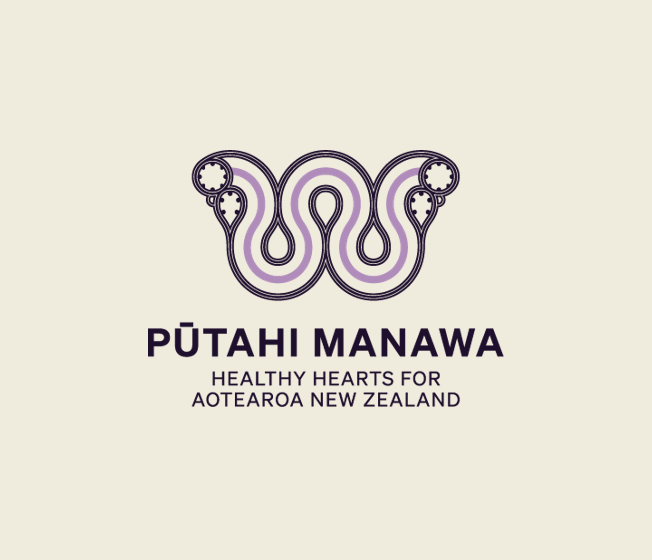 The logo for putahi manawa is a snake on a white background.