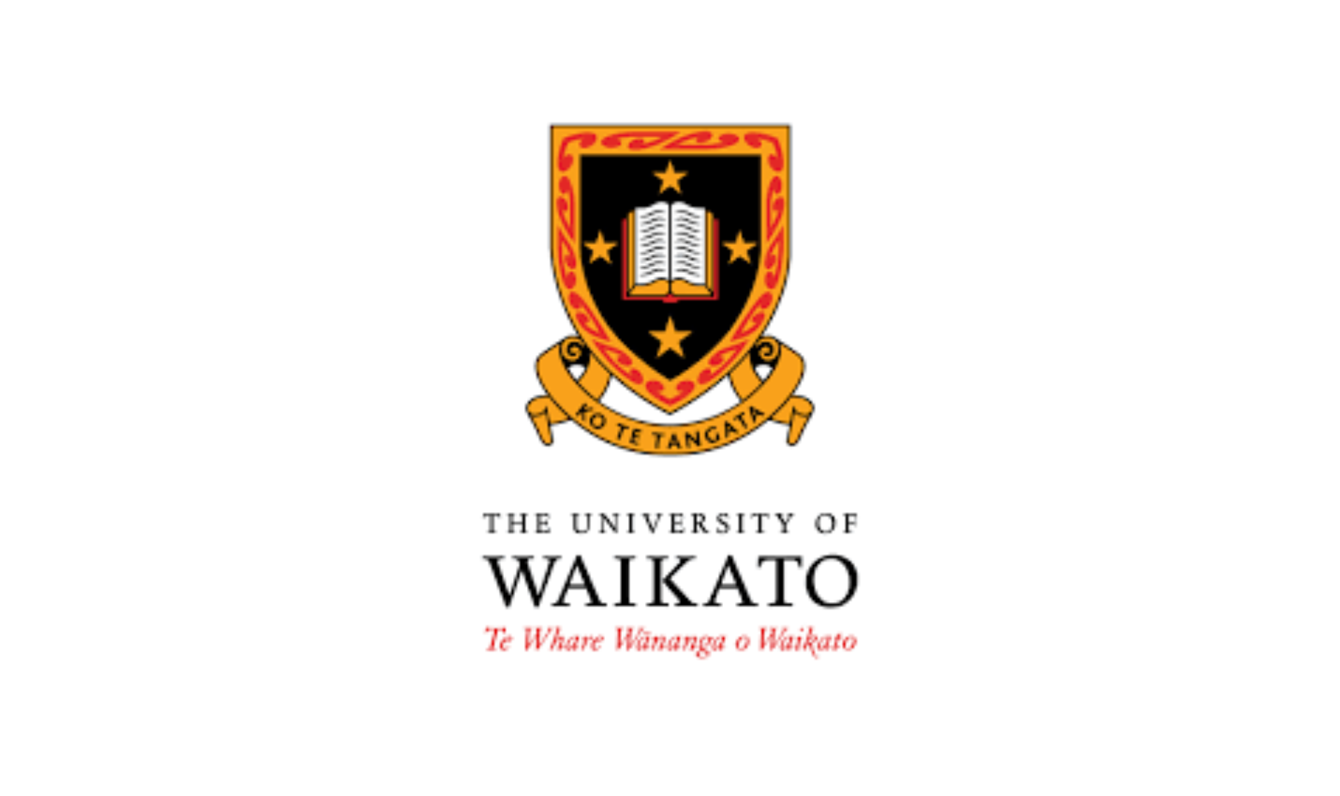 The university of waikato logo is shown on a white background