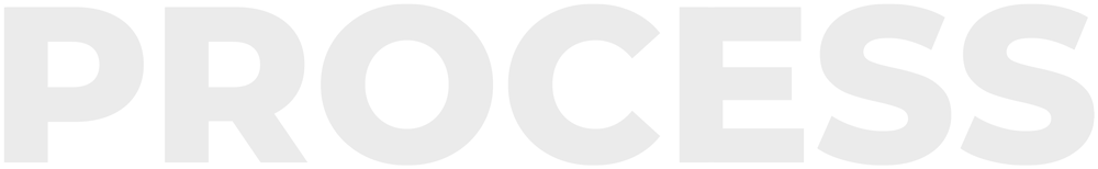 The word process is written in white letters on a white background.