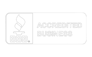 A bbb accredited business logo on a white background.