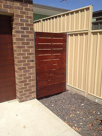 Colorbond fencing installed around a home in Holbrook.