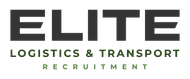 Elite Logistics & Transport Recruitment logo in dark grey and green text.