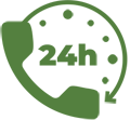 Green phone icon with 