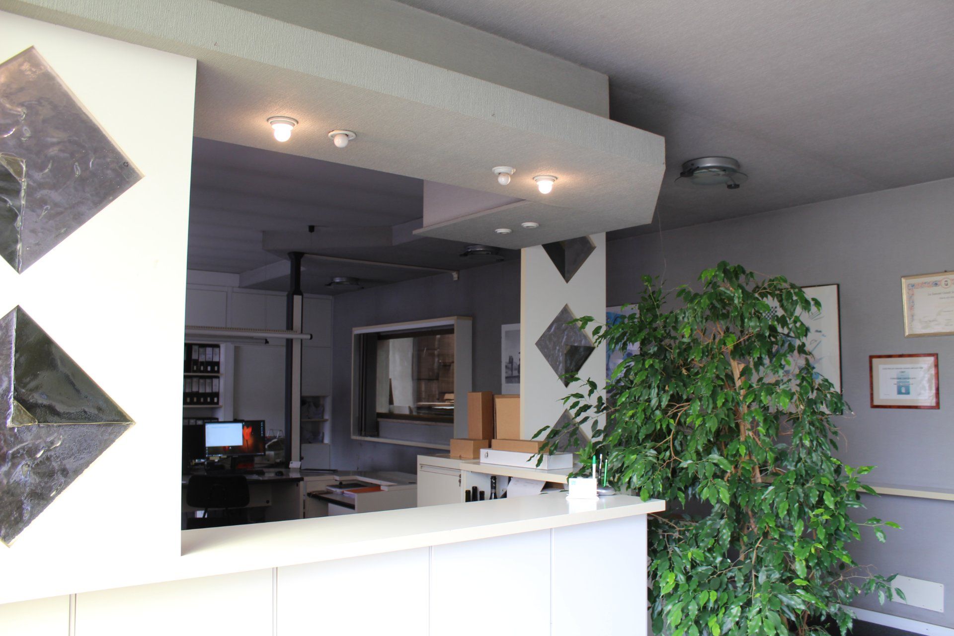 reception dell'azienda