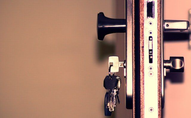 keys in a door