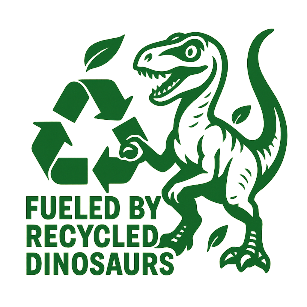 Fueled by Recycled Dinosaurs Decal