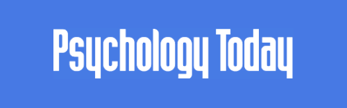 Psychology Today logo in white text on a blue background