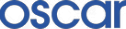 Oscar logo in blue lowercase letters with a red circular accent above the “o”