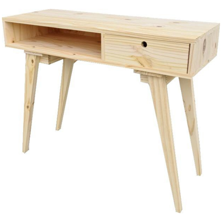 Escritorio 1 cajon 1 hueco de 1 metro. Puede venir con pata retro o pata nordica