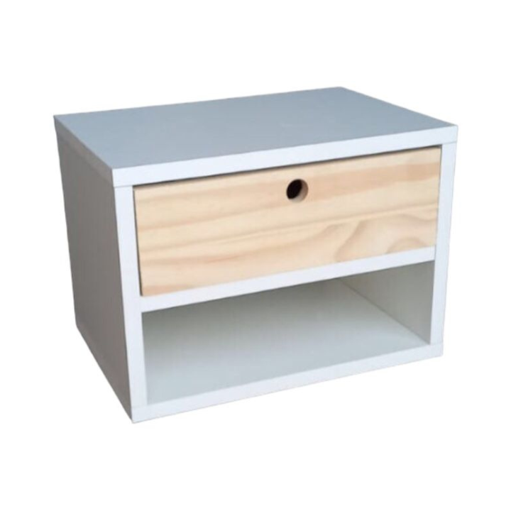 Mesa de luz Flotante 1 cajon y estante