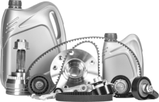 A bunch of car parts are sitting next to each other on a white background. | Sunset Tire and Auto Repair