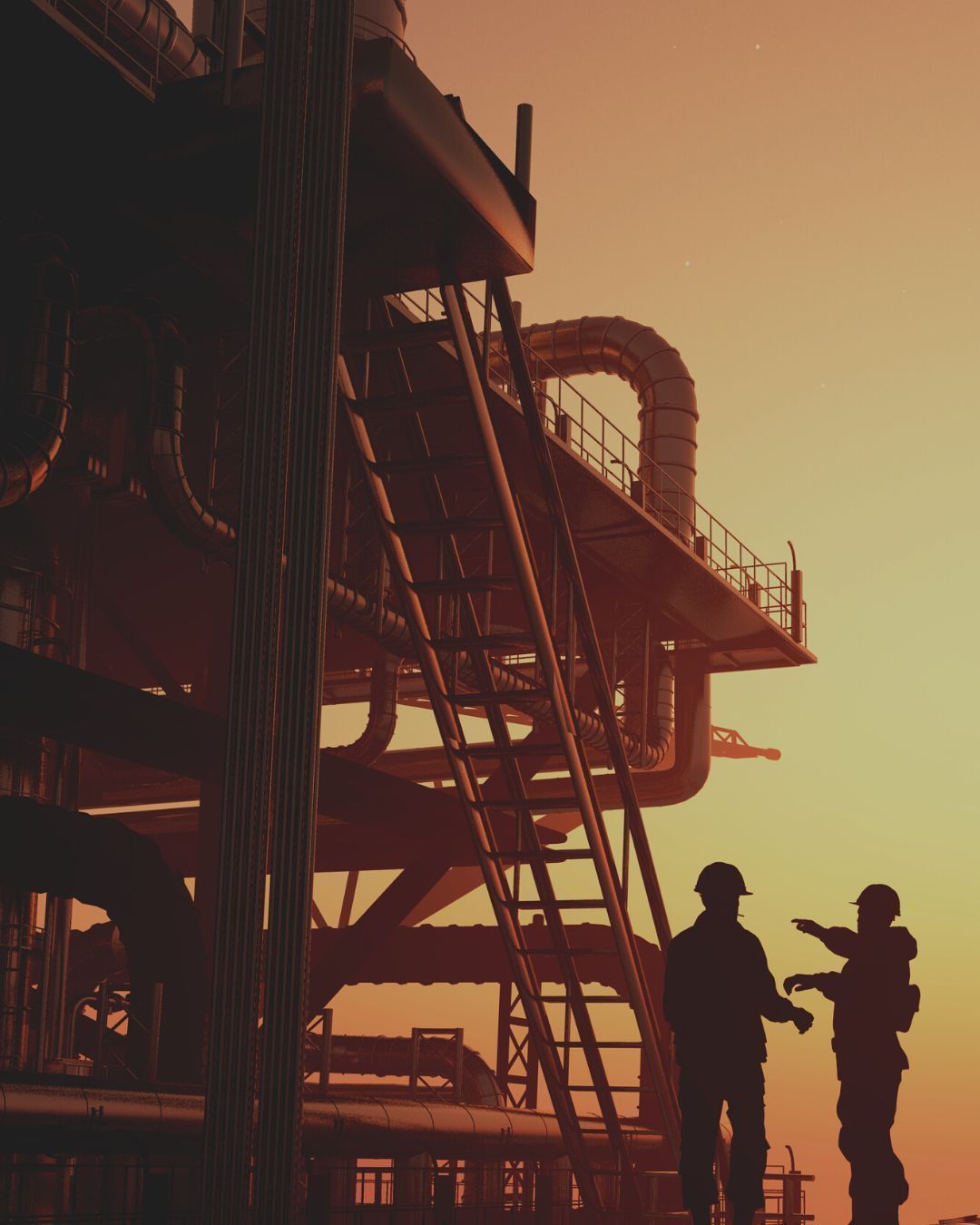 Two men are standing at the construction site --Optometrist in Wallsend, NSW