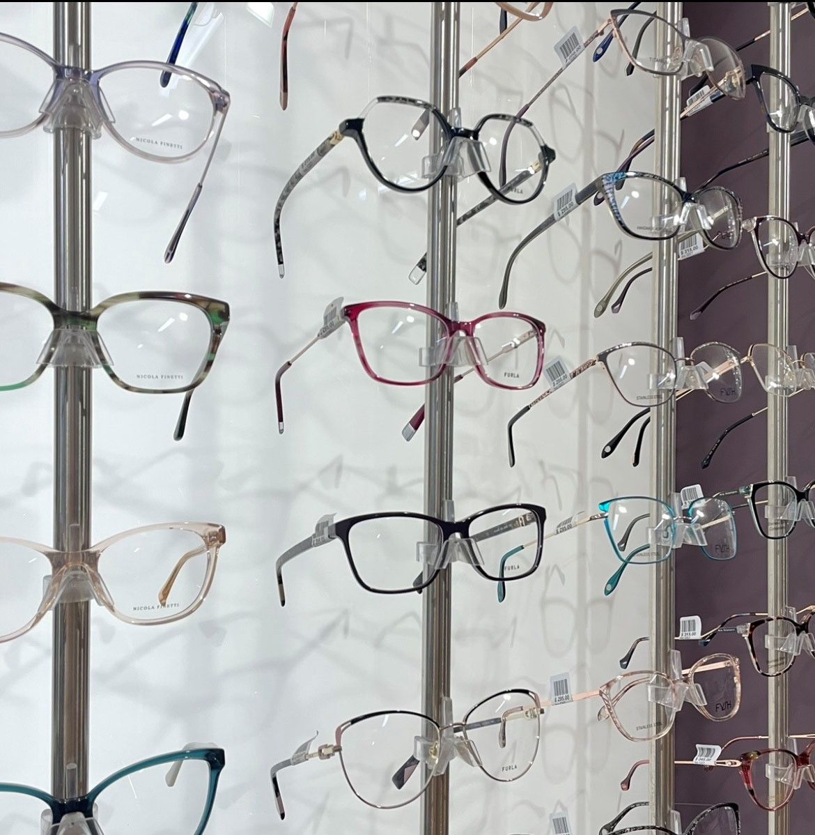 Colourful and  fashionable glasses on display— Optometrist in Wallsend, NSW