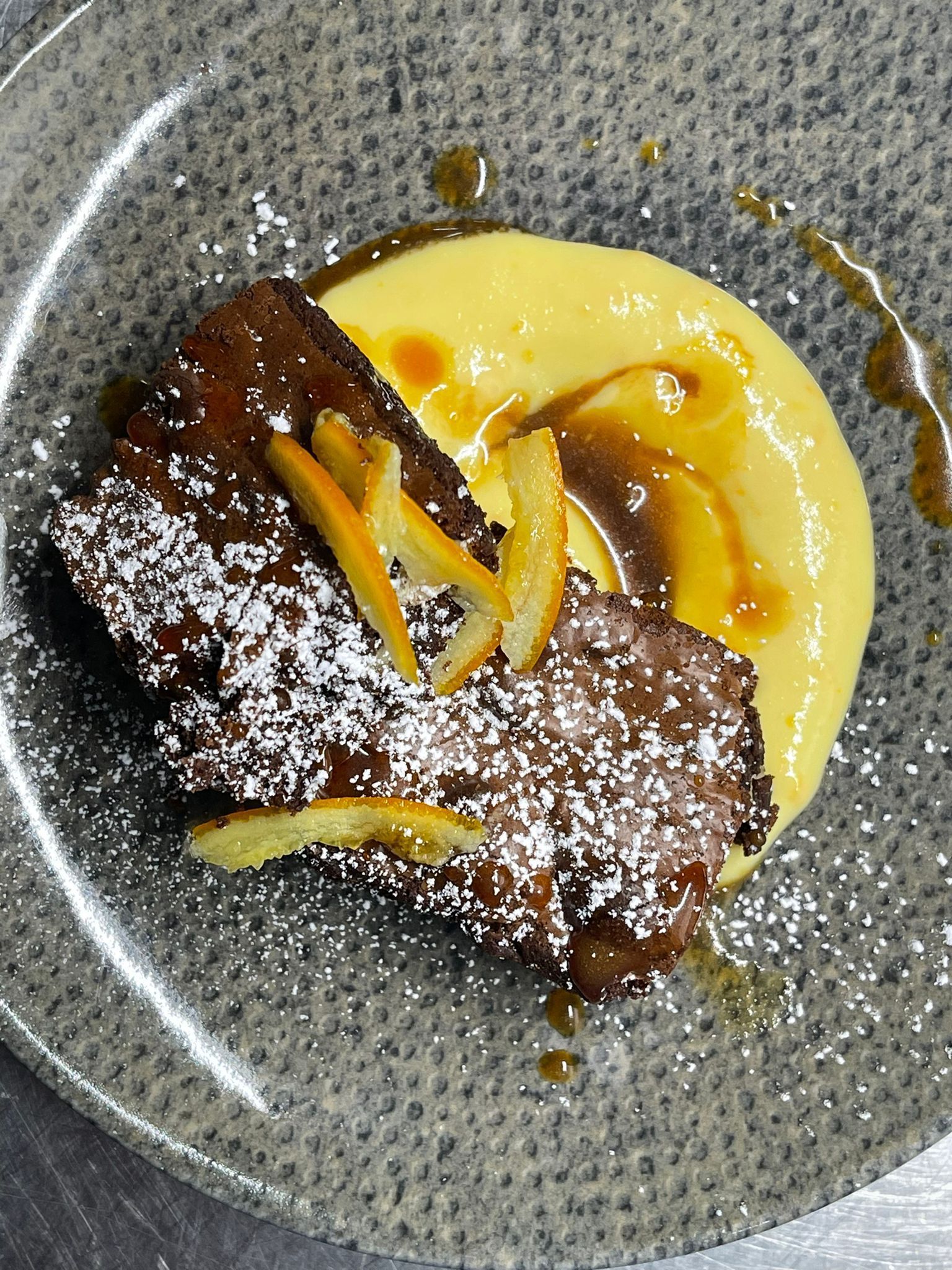 brownie crema inglese cioccolato