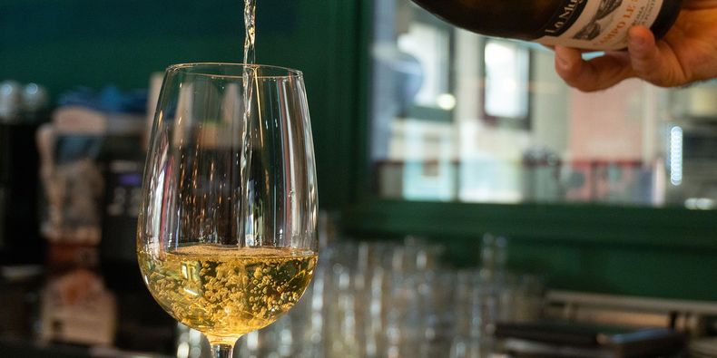 bicchiere di vino bianco