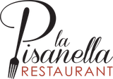 Logo per il Ristorante La Pisanella con forchetta