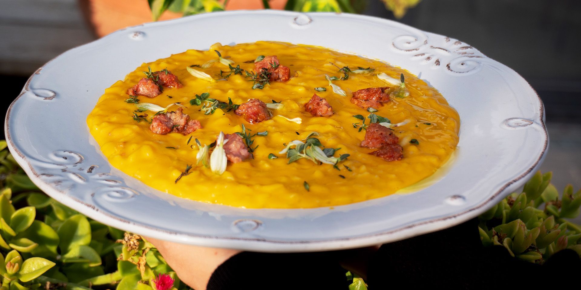 piatto di risotto alla zucca