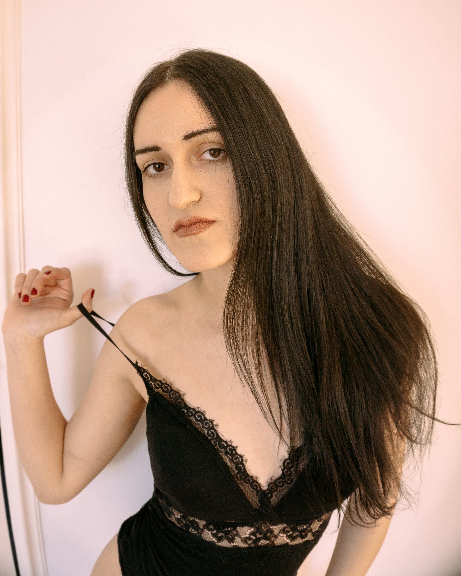 art nude photo with a beautiful girl in sexy lingerie