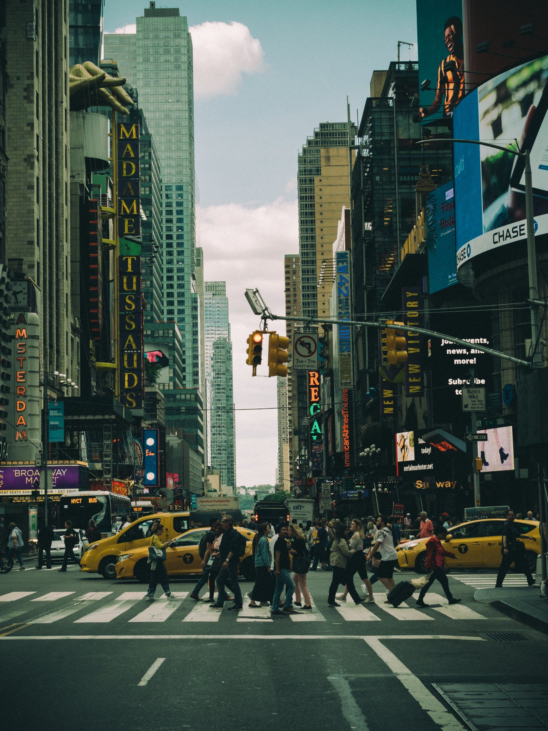 new york times square colors daylight usa america urban street photo