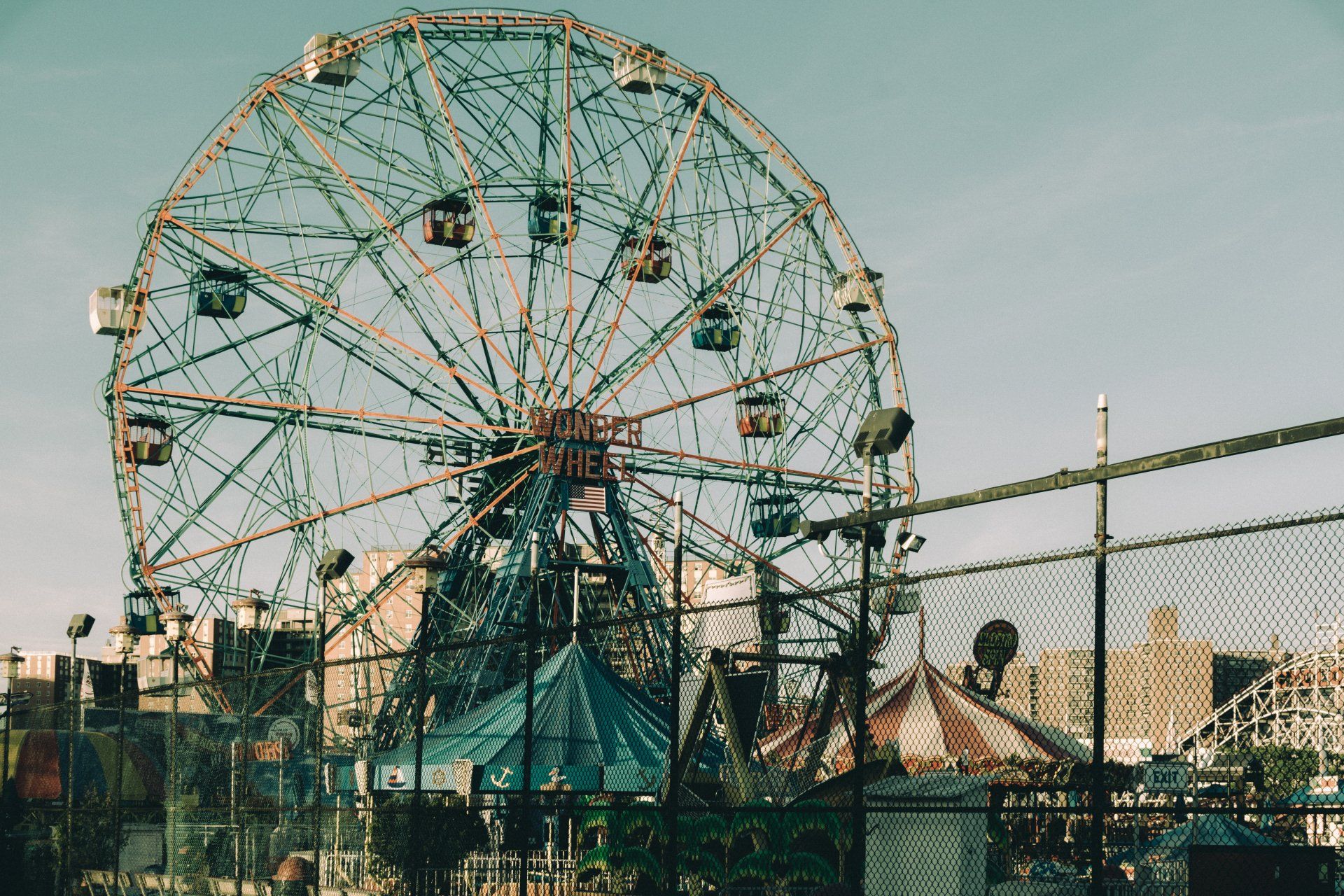 Newyork city coney island brooklyn playground vintage nyc lunapark