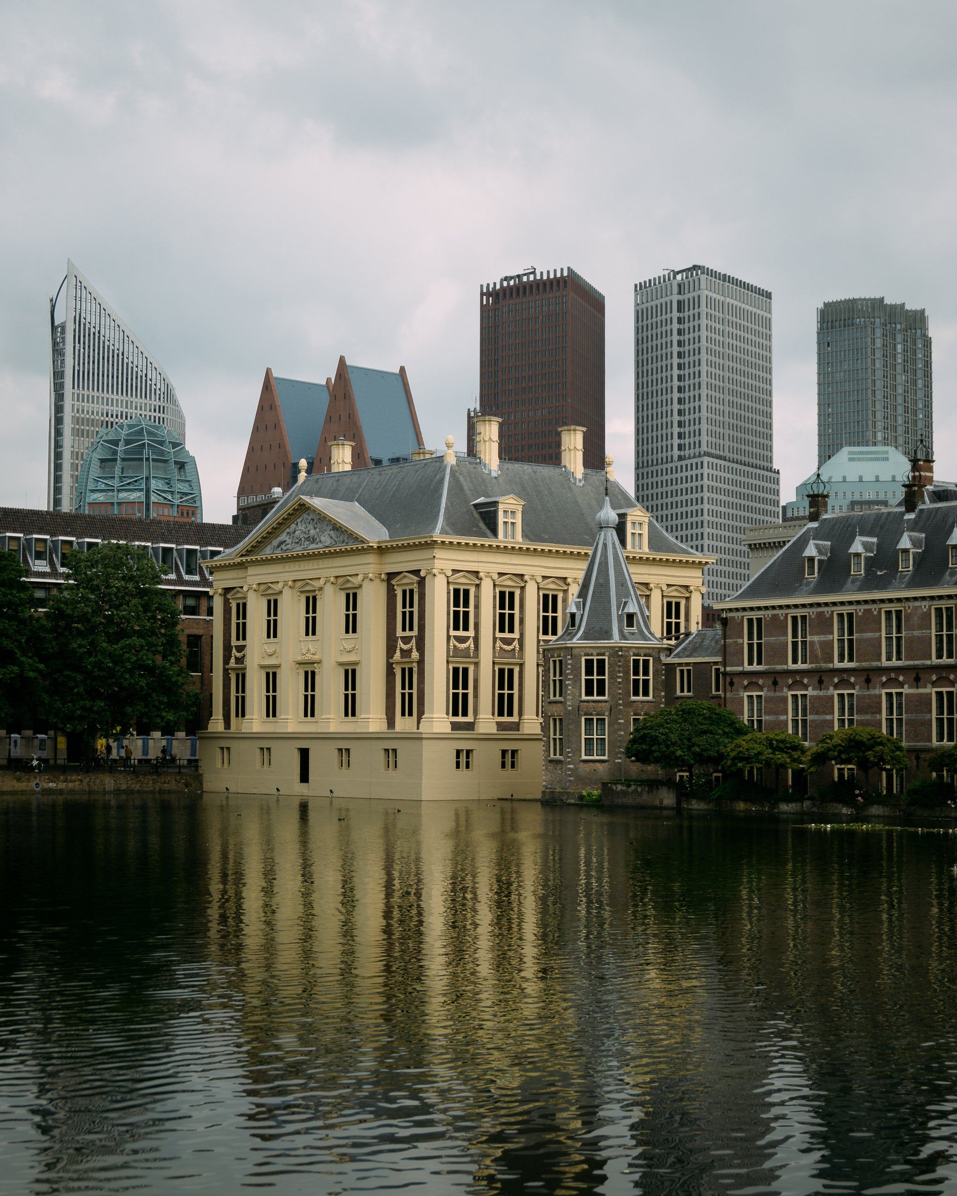 Den haag city sckyscraper and buildings view