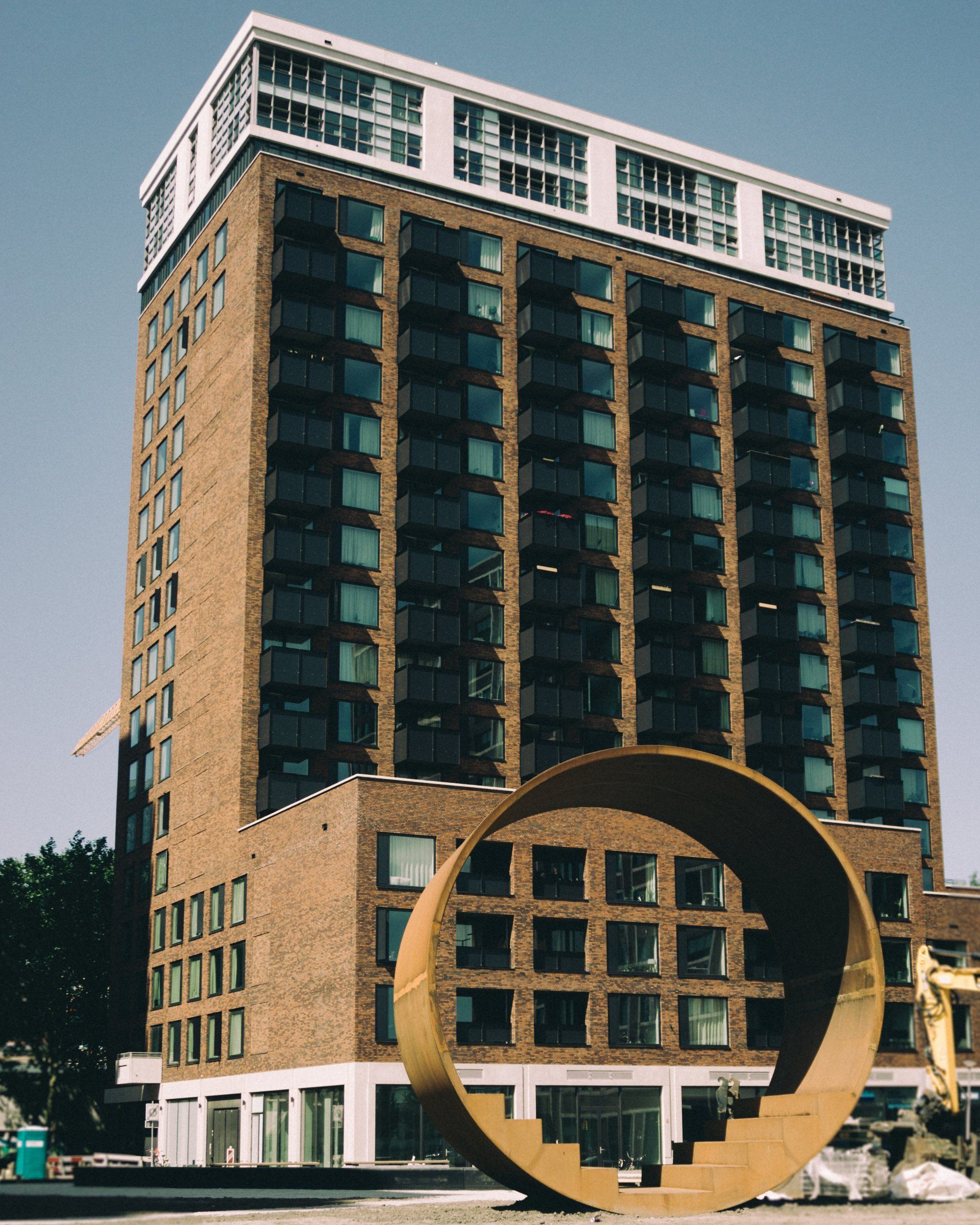 Rotterdam architecture circle building with many windows