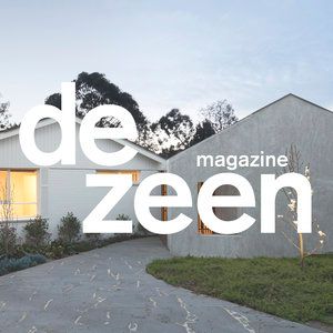 De zeen magazine logo with a house in the background
