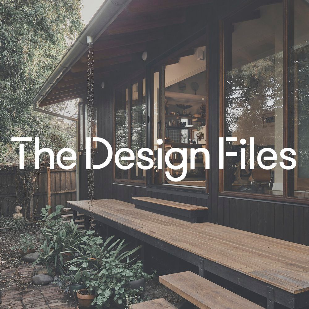A picture of a house with the words the design files above it
