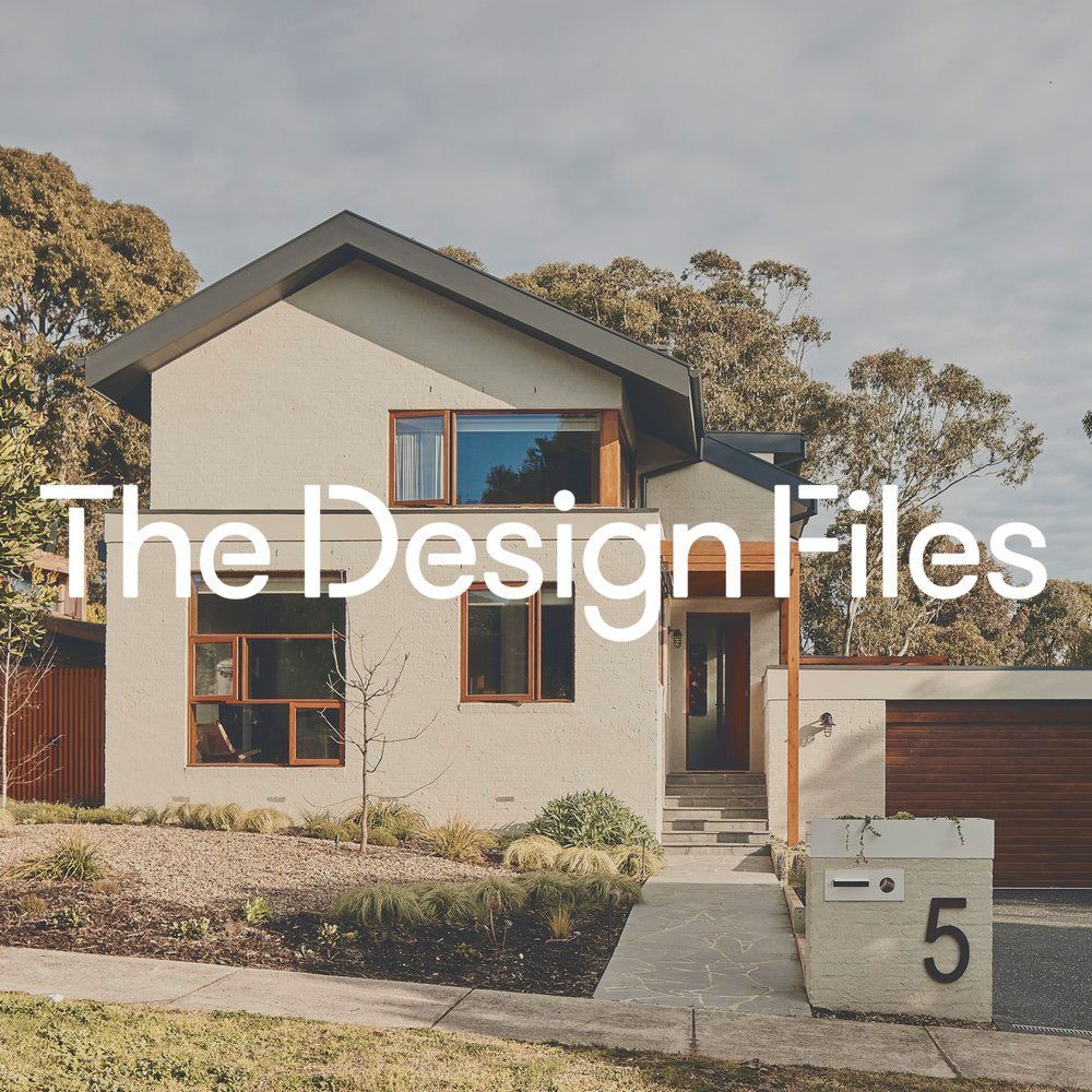 A picture of a house with the words the design files above it