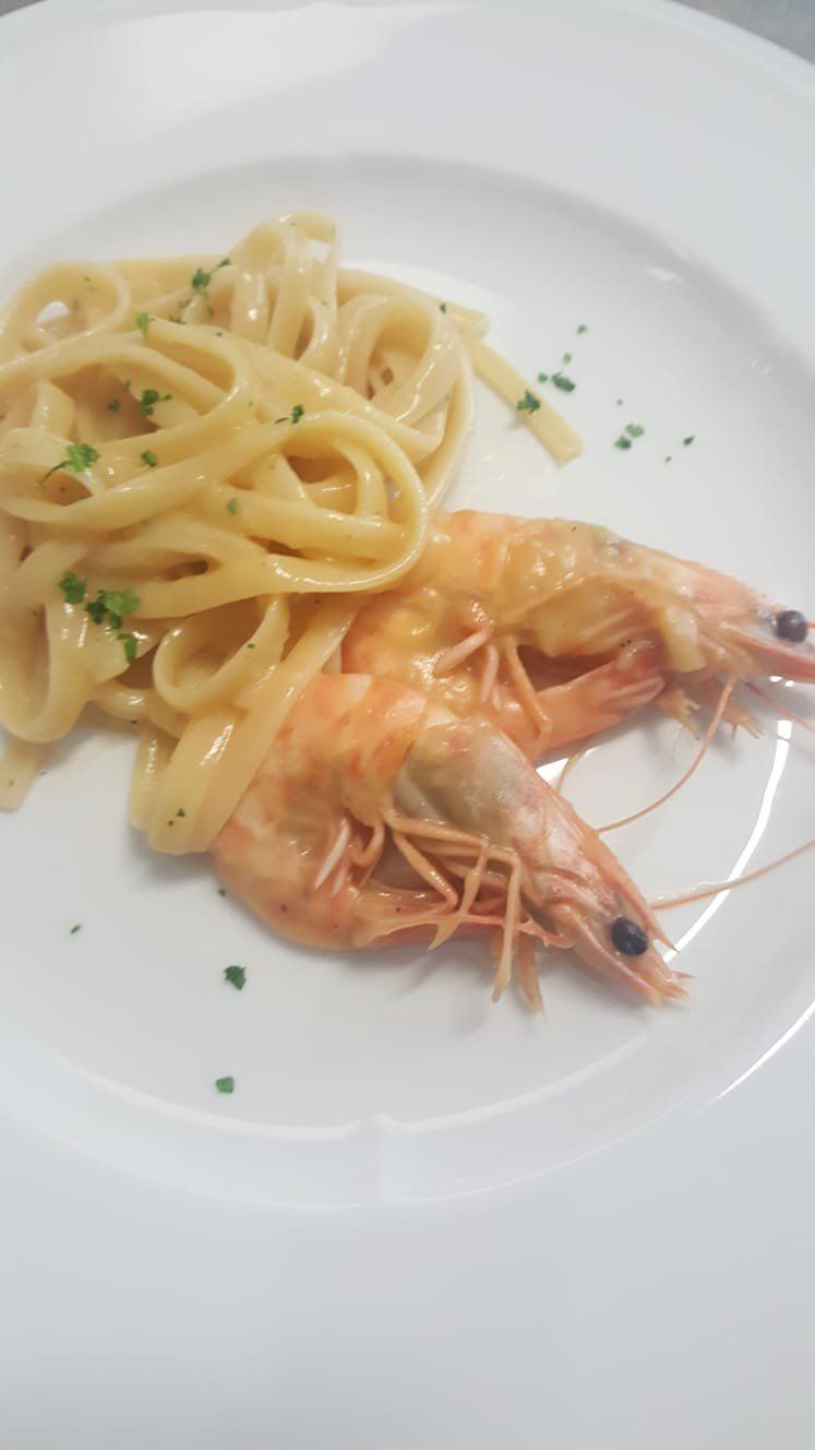 pasta con scampi