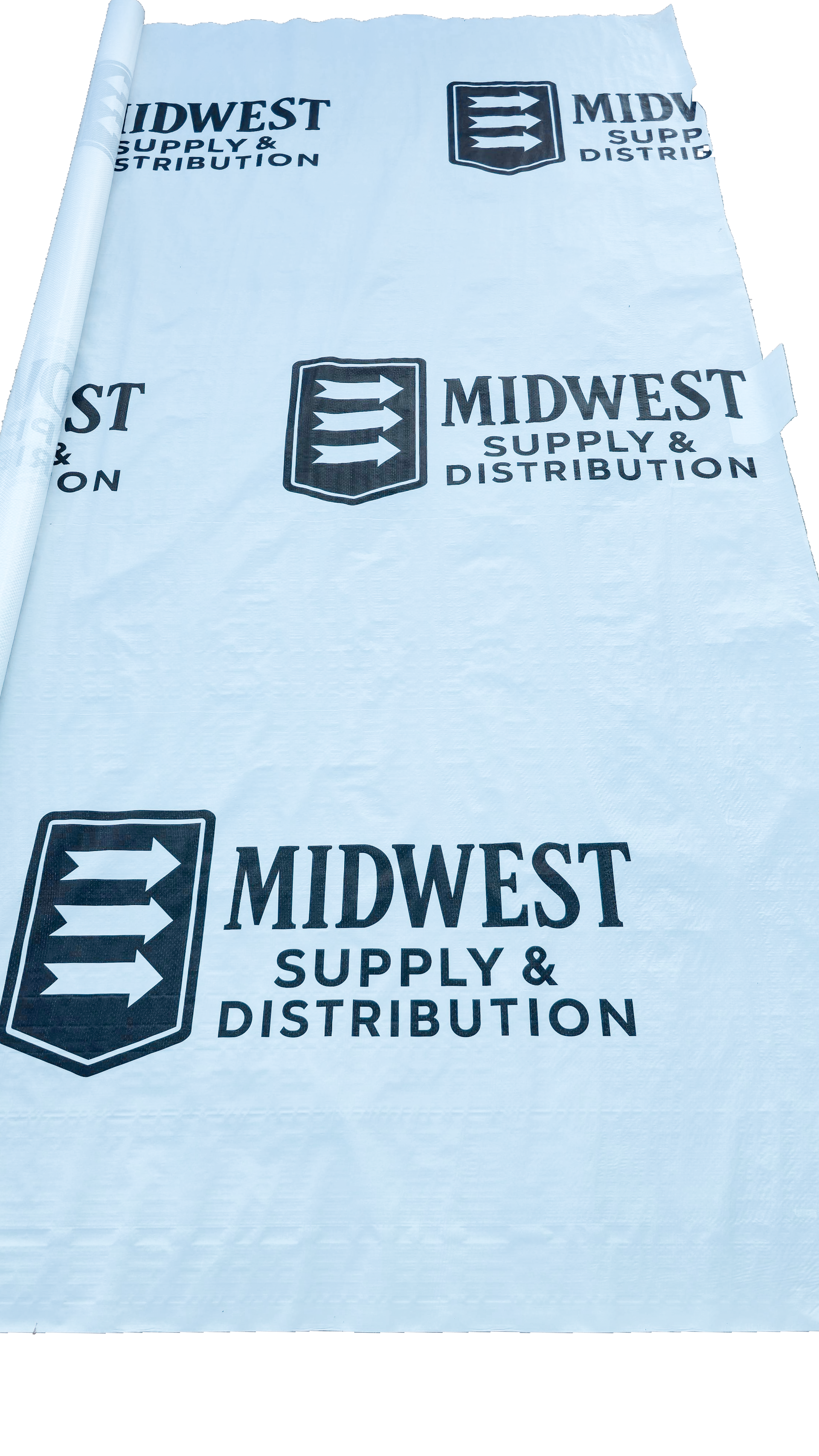 House Wrap image with Midwest Supply & Distribution logo printed on it