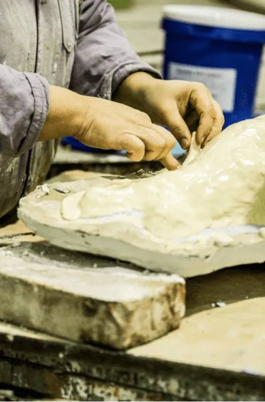 dettaglio realizzazione dello stampo