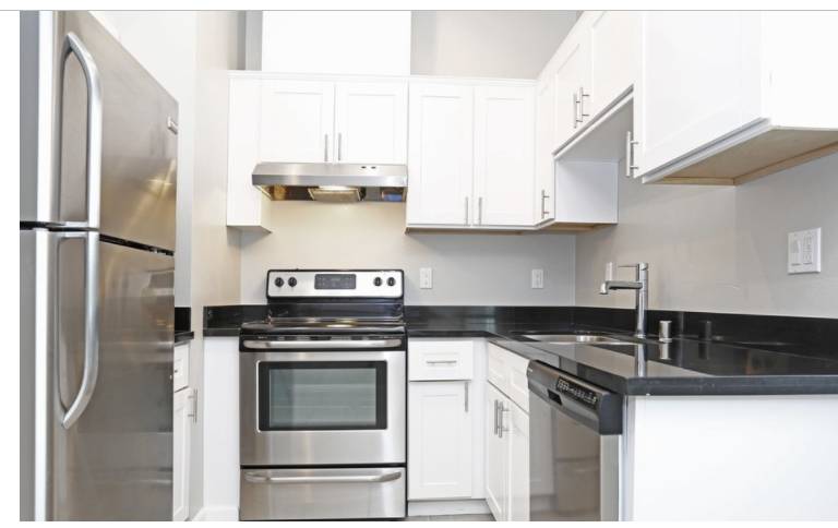 Updated kitchen with stainless steel appliances