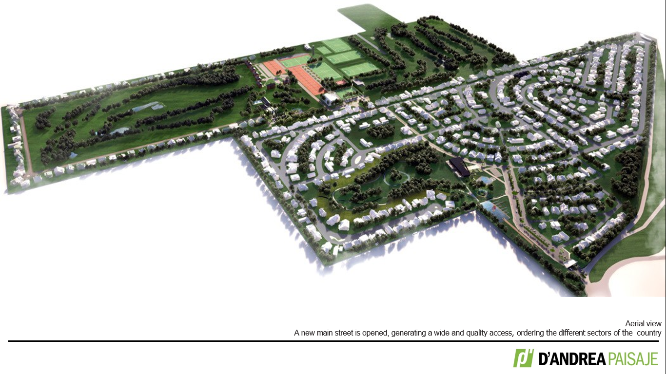 Vista aérea de una zona residencial por Andrea Prismale