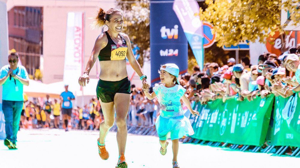 Mom running in race with daughter