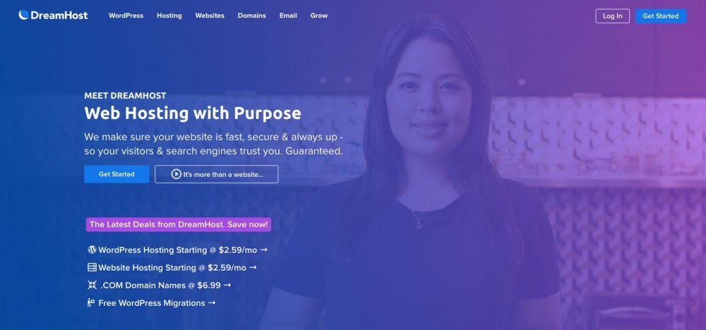 Dreamhost homepage
