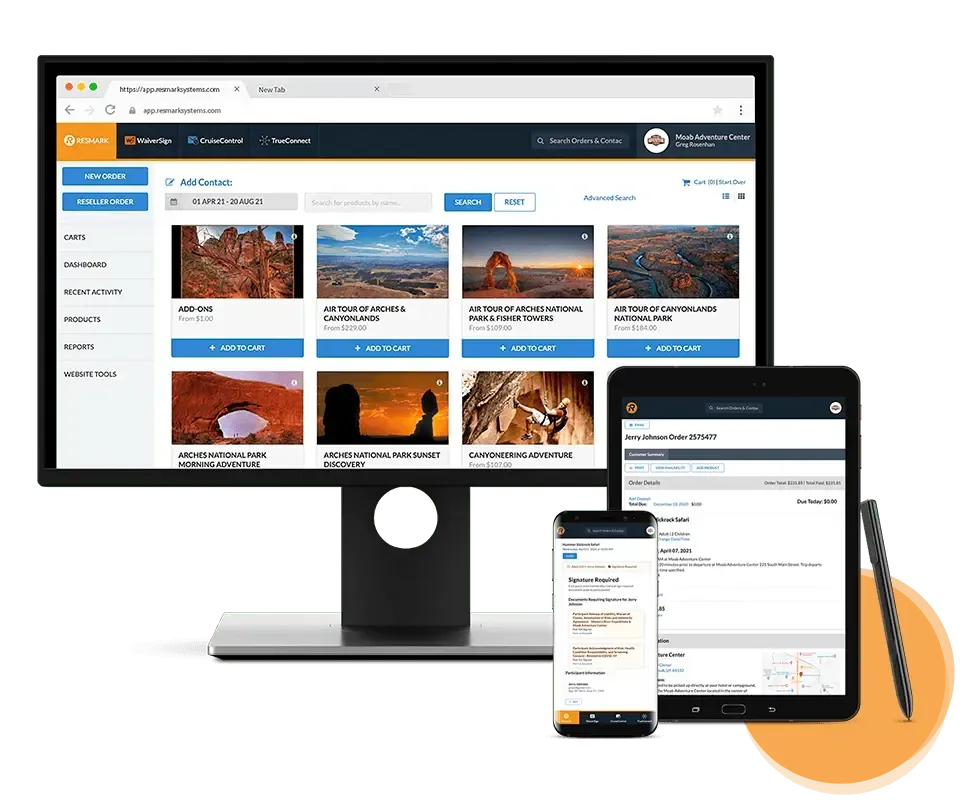 tour operator reservation system backend dashboard