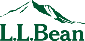 A logo for ll bean with a mountain in the background