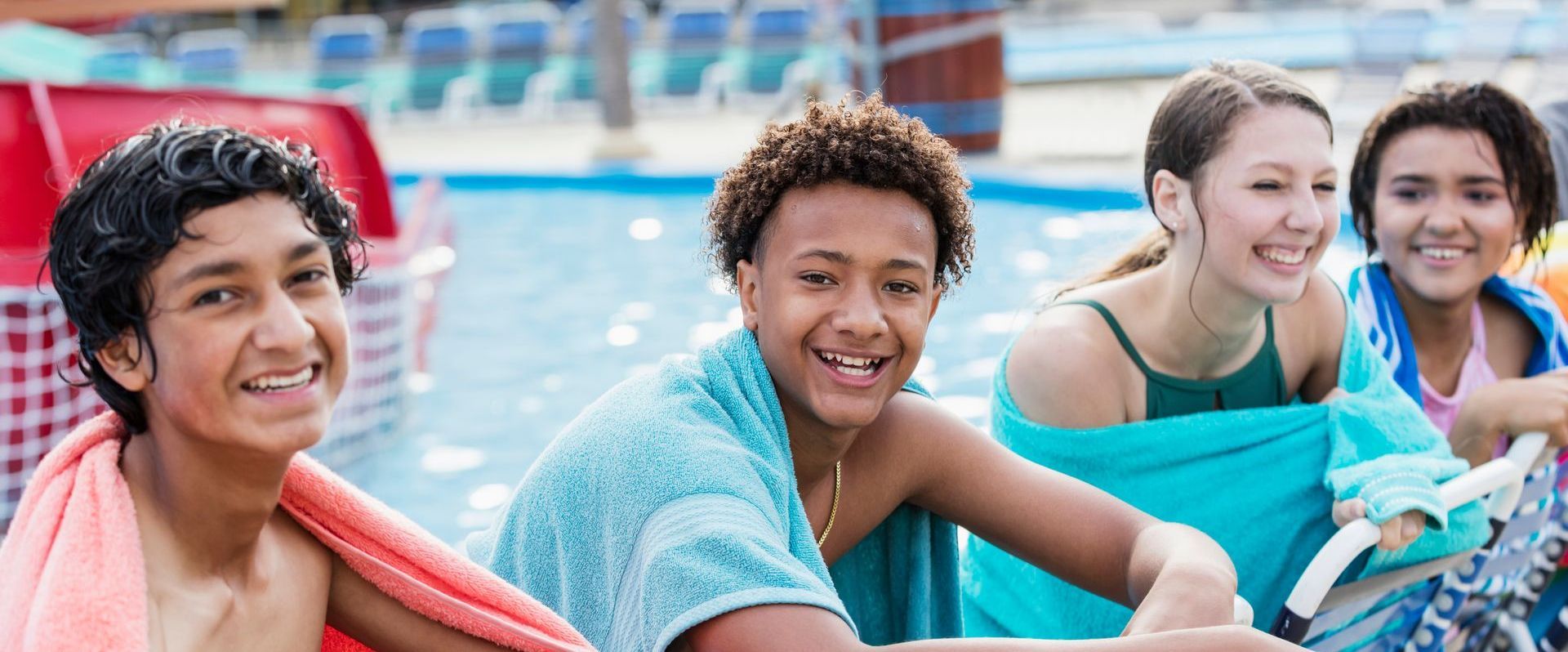 kids at the pool