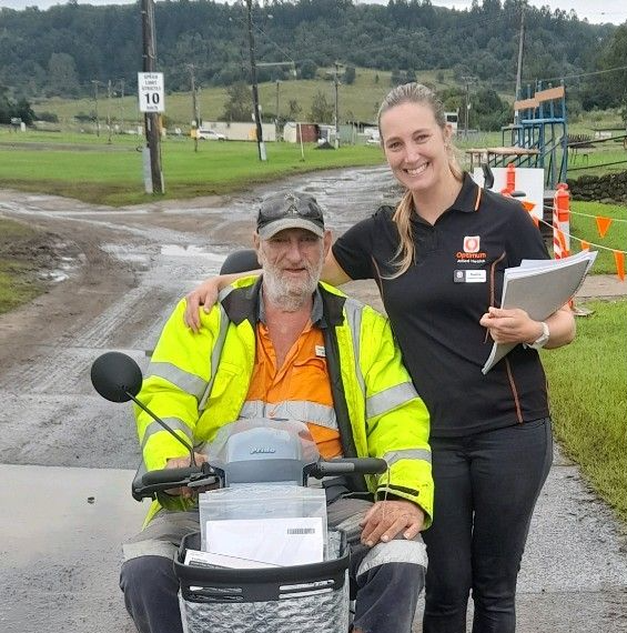 NDIS participant receiving allied health therapy at Optimum clinic