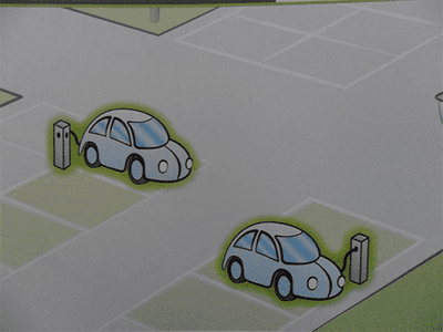 disegno di colonnine ricarica elettrica automezzi