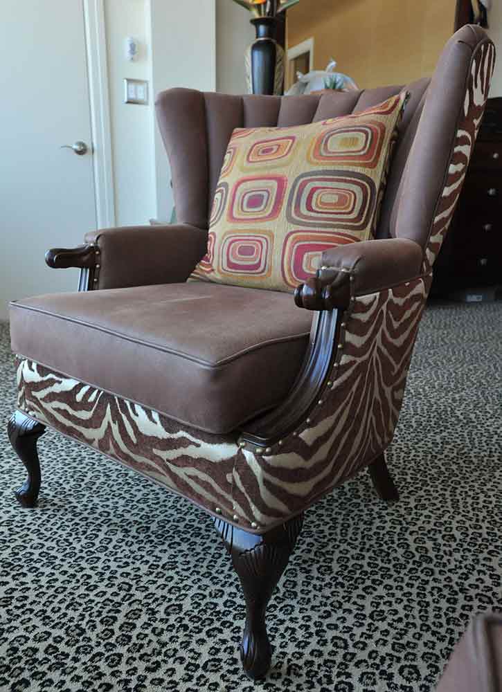 Brown Upholstery Chair — Jersey City, NJ — J. Jammal Upholstery & Decor