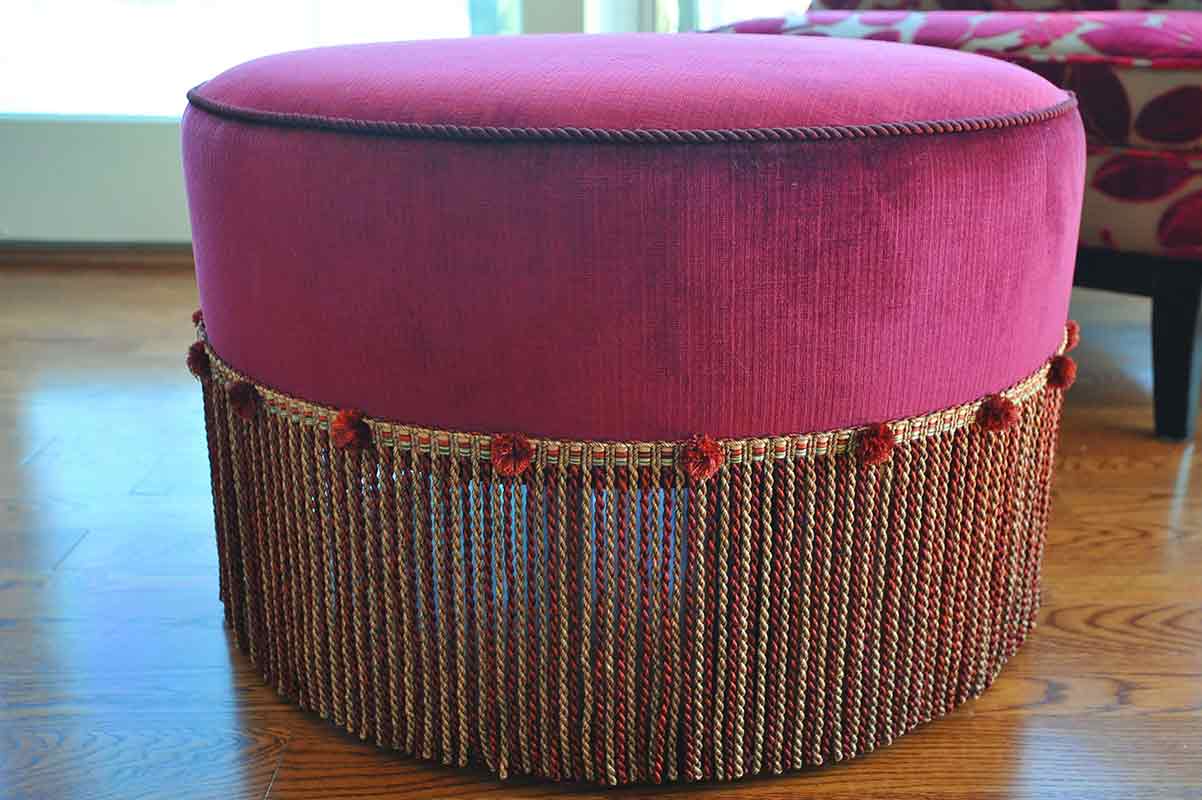 Pink Circle Chair — Jersey City, NJ — J. Jammal Upholstery & Decor
