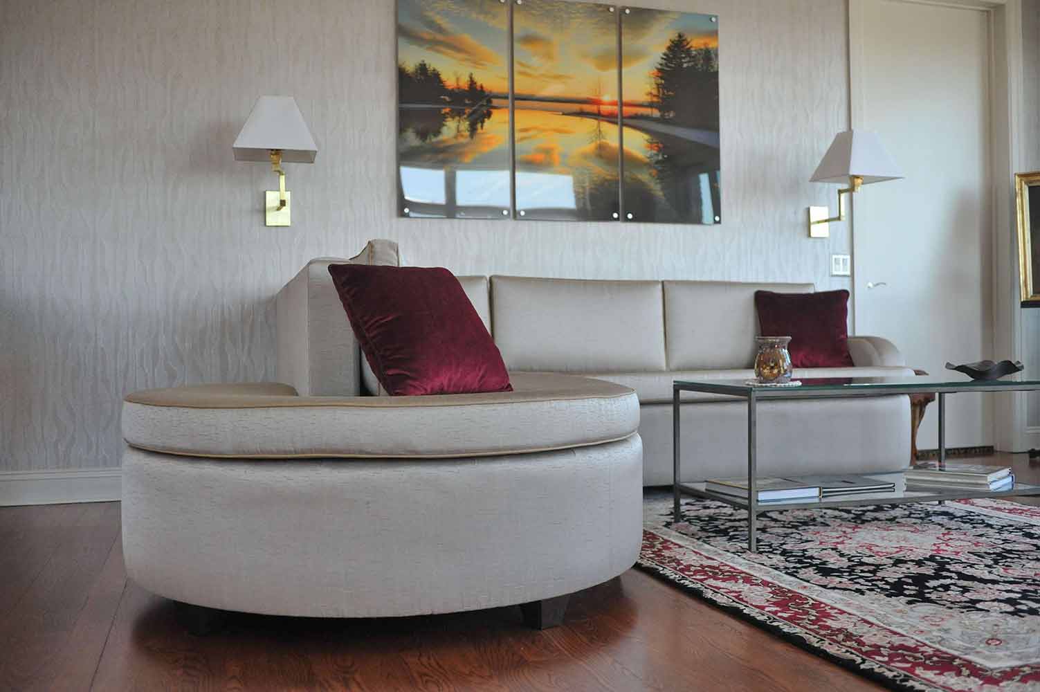 White Sofa Upholstery — Jersey City, NJ — J. Jammal Upholstery & Decor