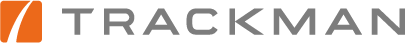 The word trackman is written in orange and gray on a white background.