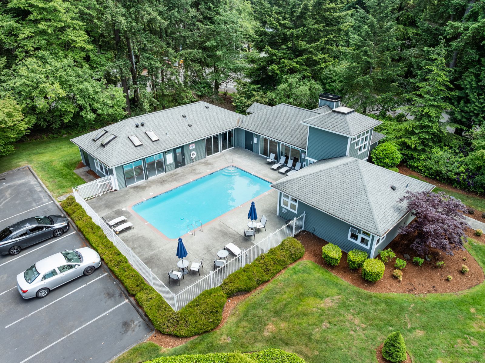 Aerial view of Pool and Recreation Center